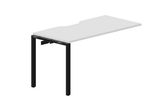 стол Strike 1380х680х750мм (с эргономичным вырезом) - приставной элемент