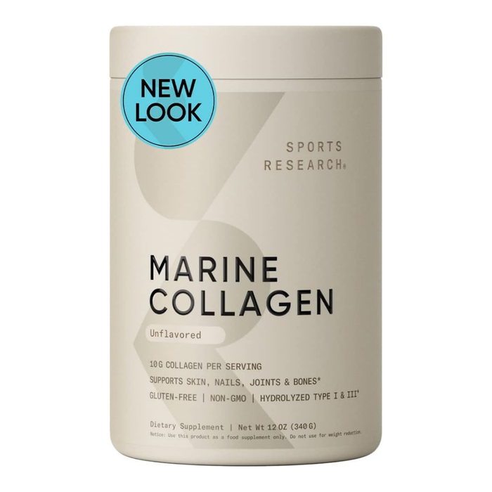 Marine Collagen peptides, Морской коллаген, Sports Research (340 гр)