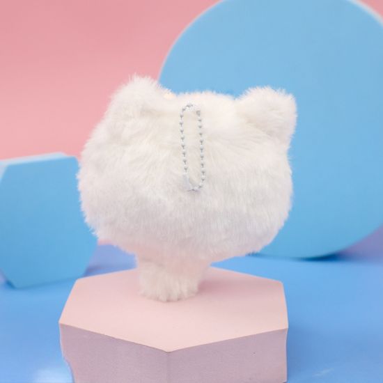 Мягкий брелок Кот в очках Годжо Сатору белый