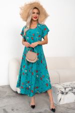 Платье Магия лета (бирюза)-54р-р Р11-867/33 Nikol
