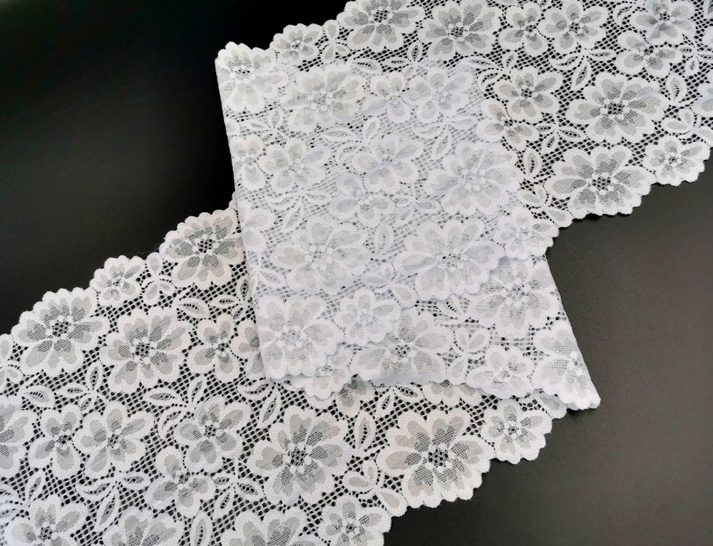 Эластичное кружево, 21 см, светло-голубое, (Арт: EK-2255), м