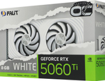 Видеокарта Palit NVIDIA  GeForce RTX 5060TI PA-RTX5060TI WHITE OC 8ГБ White, GDDR7, OC,  Ret [ne7506tu19p1-gb2062m]