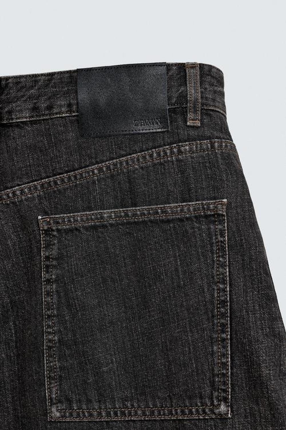 ZARA ДЖИНСЫ WIDE FIT, КОРИЧНЕВЫЙ