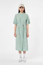 Платье Рубашка FOS Вискоза Зеленое