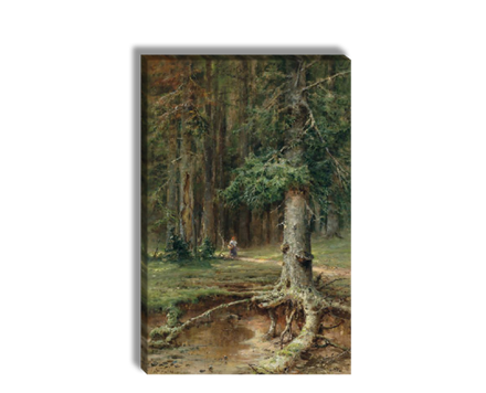 Картина для интерьера "Красная шапочка", художник Клевер, Юлий, печать на холсте