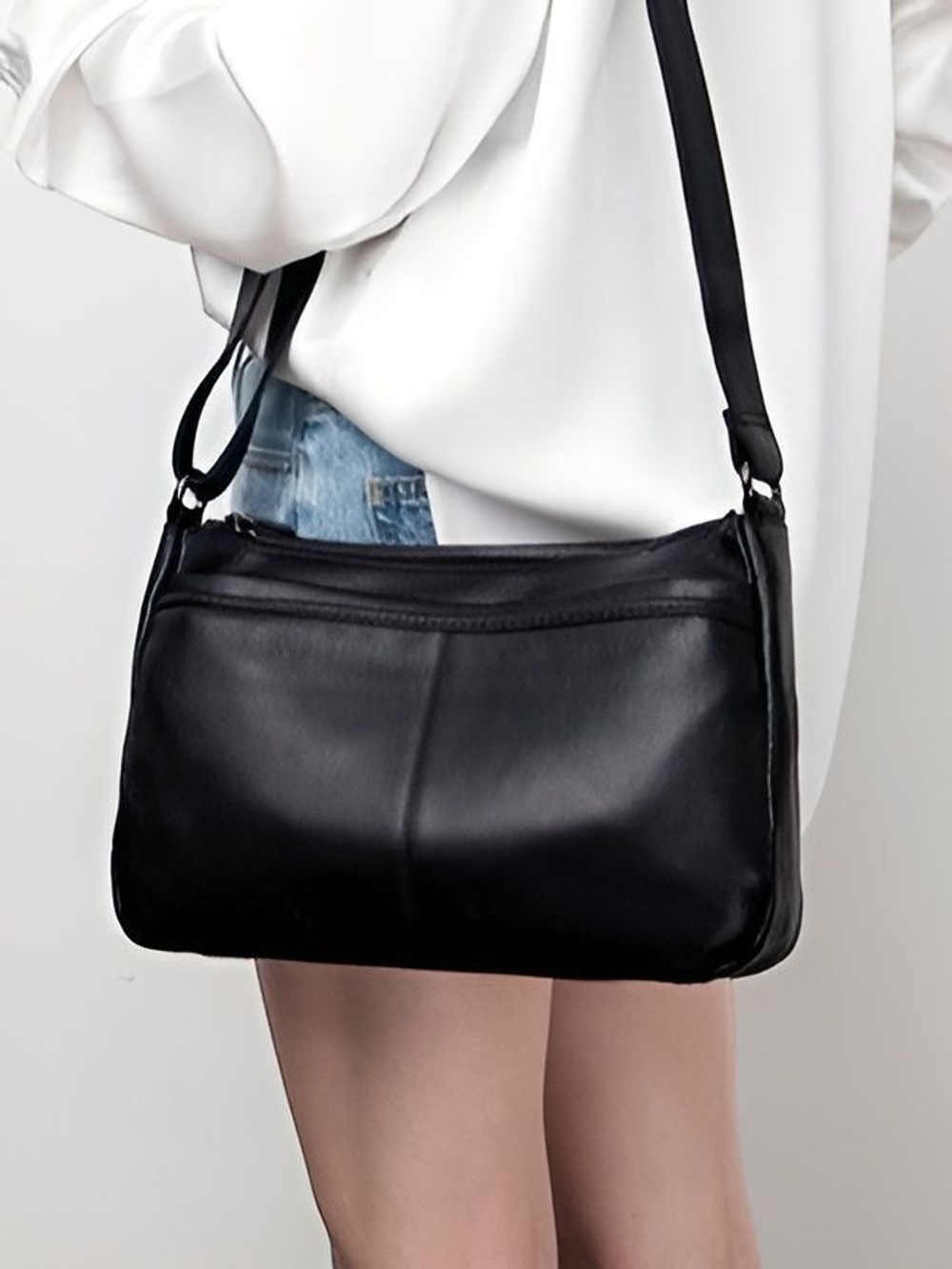 женская сумка на плечо из натуральной кожи