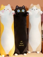 Мягкая игрушка кот батон 70 см, подушка обнимашка
