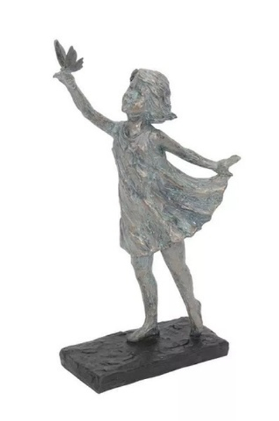 Декор "Девочка с бабочкой" 27x11x48см