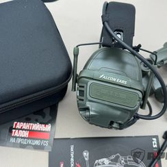 Тактические стрелковые наушники FCS FMA FALCON EARS PRO,олива