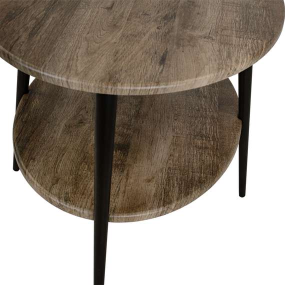 Стол журнальный BeautyStyle 29 дуб крымский состаренный/эбеновое дерево