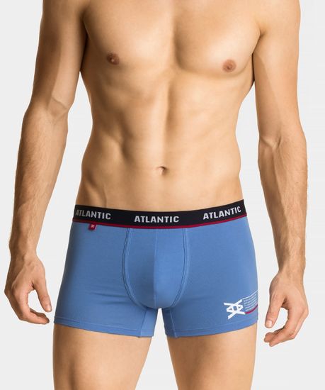 Трусы мужские боксеры (3шт), Atlantic 3MH-042, светло-голубые + темно-голубые + темно-синие