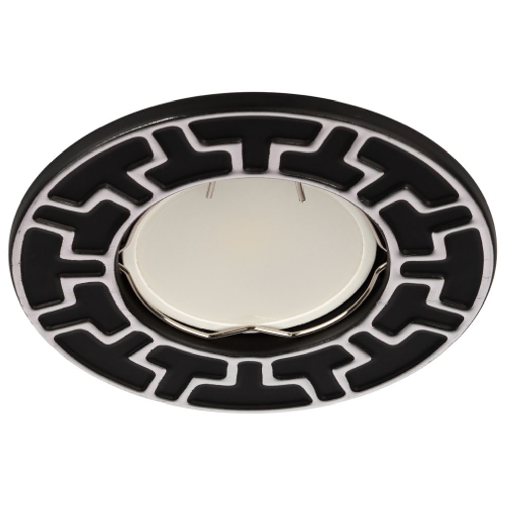 Светильник встраиваемый штампованный ЭРА ST5 CH/BK под лампу MR16 GU5.3 черный/хром