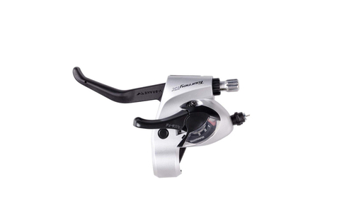 Шифтер/Тормозная ручка Shimano, TX800, левый, 3 скорости, трос 1800, серебристый, без упаковки
