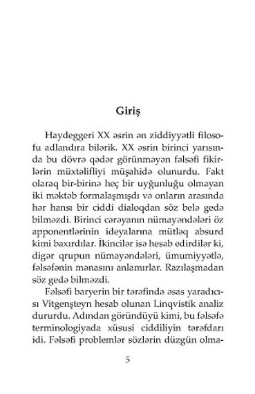 Haydeggerlə 90 dəqiqə