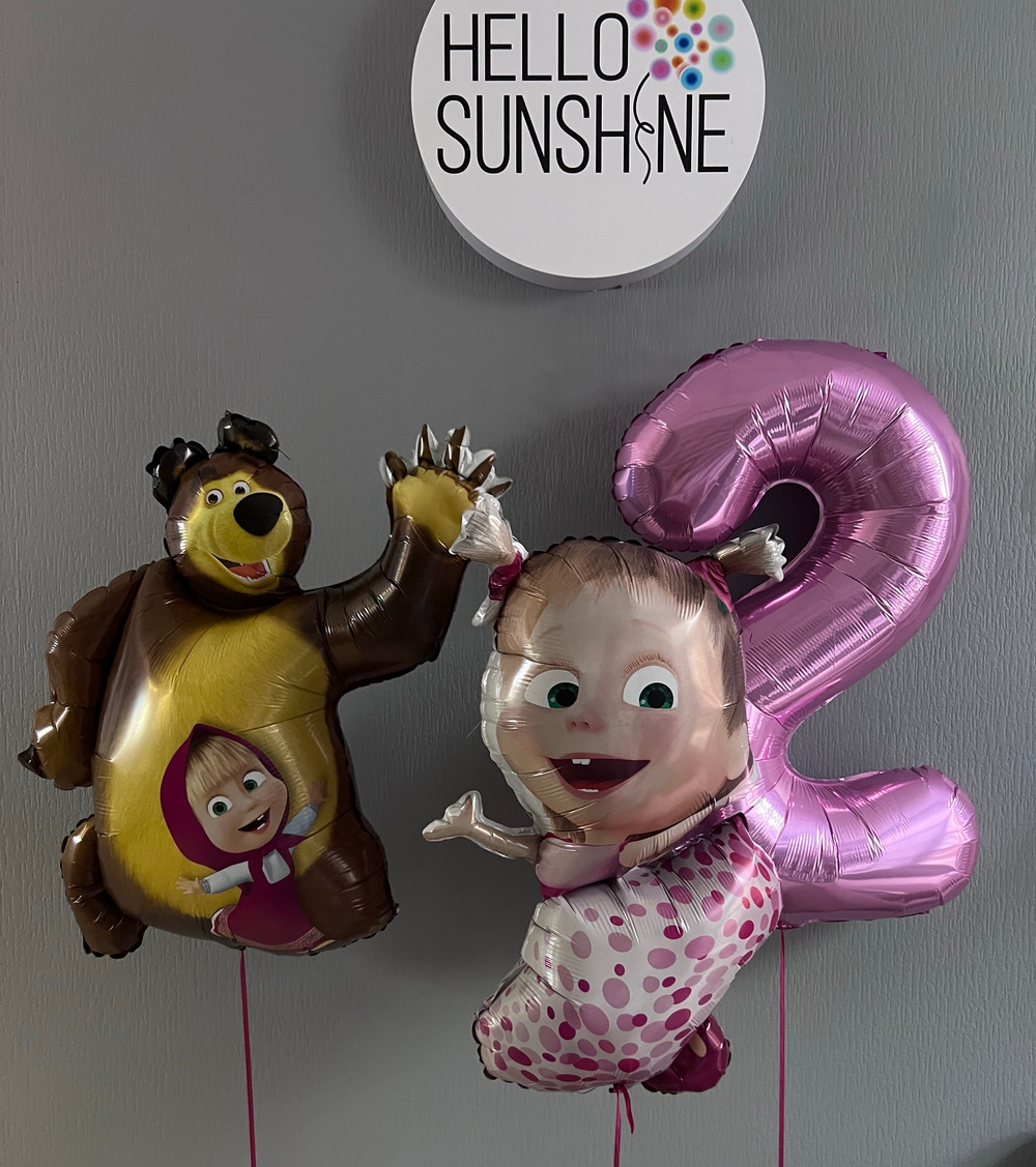 Набор шаров «Маша и Медведь» 2 года