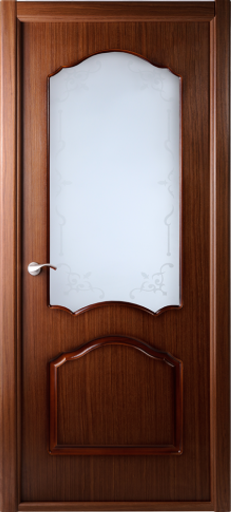 Дверь Каролина L / Цвет Орех / Мателюкс белый / Двери Belwooddoors