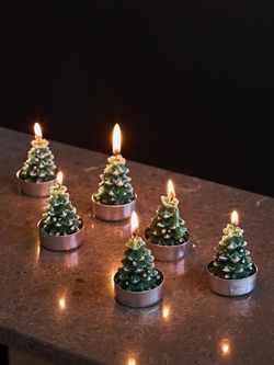 Набор декоративных свечей Enchanted woods из коллекции New Year Essential, 6 шт.