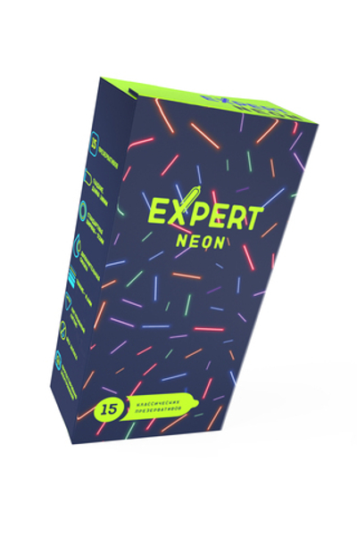 Презервативы Expert Neon светящиеся в темноте №15