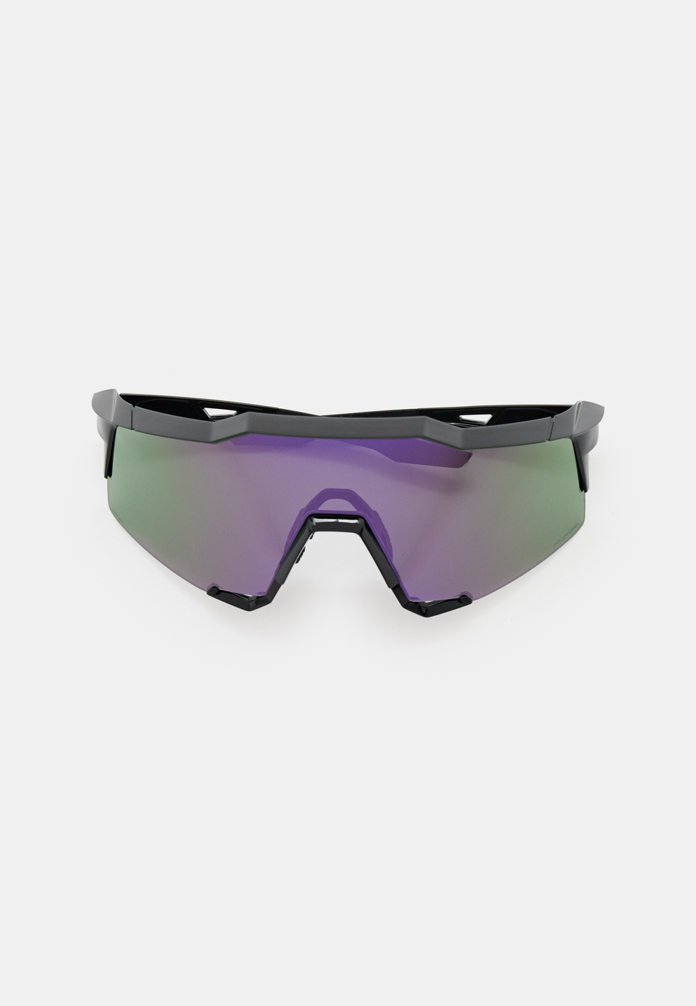 Спортивные очки с диоптриями 100% SPEEDCRAFT Polished Black - HiPER Lavender Mirror Polarized Lens