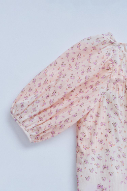 ZARA TIMELESZ - ПЛАТЬЕ С ЦВЕТОЧНЫМ ПРИНТОМ, ЦВЕТ СЛИВОЧНОГО МАСЛА