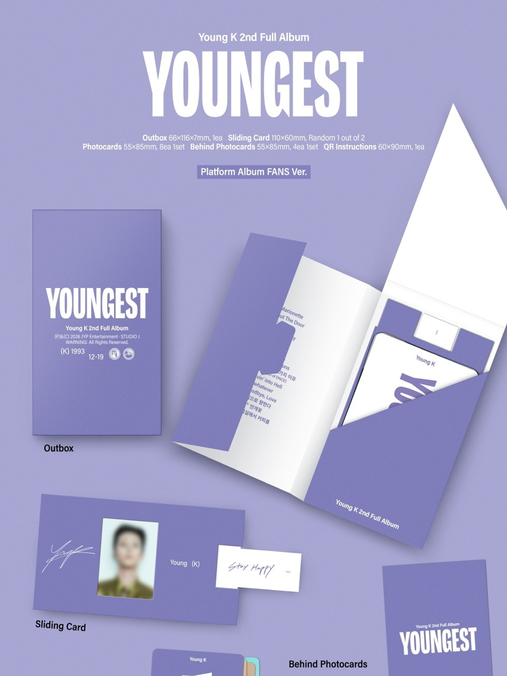 Альбом YOUNG K (DAY6) - YOUNGEST 2nd Full Album PLATFORM ALBUM FANS Version