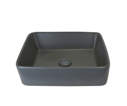 Накладная раковина Bronze de Luxe матовая тёмно-серая