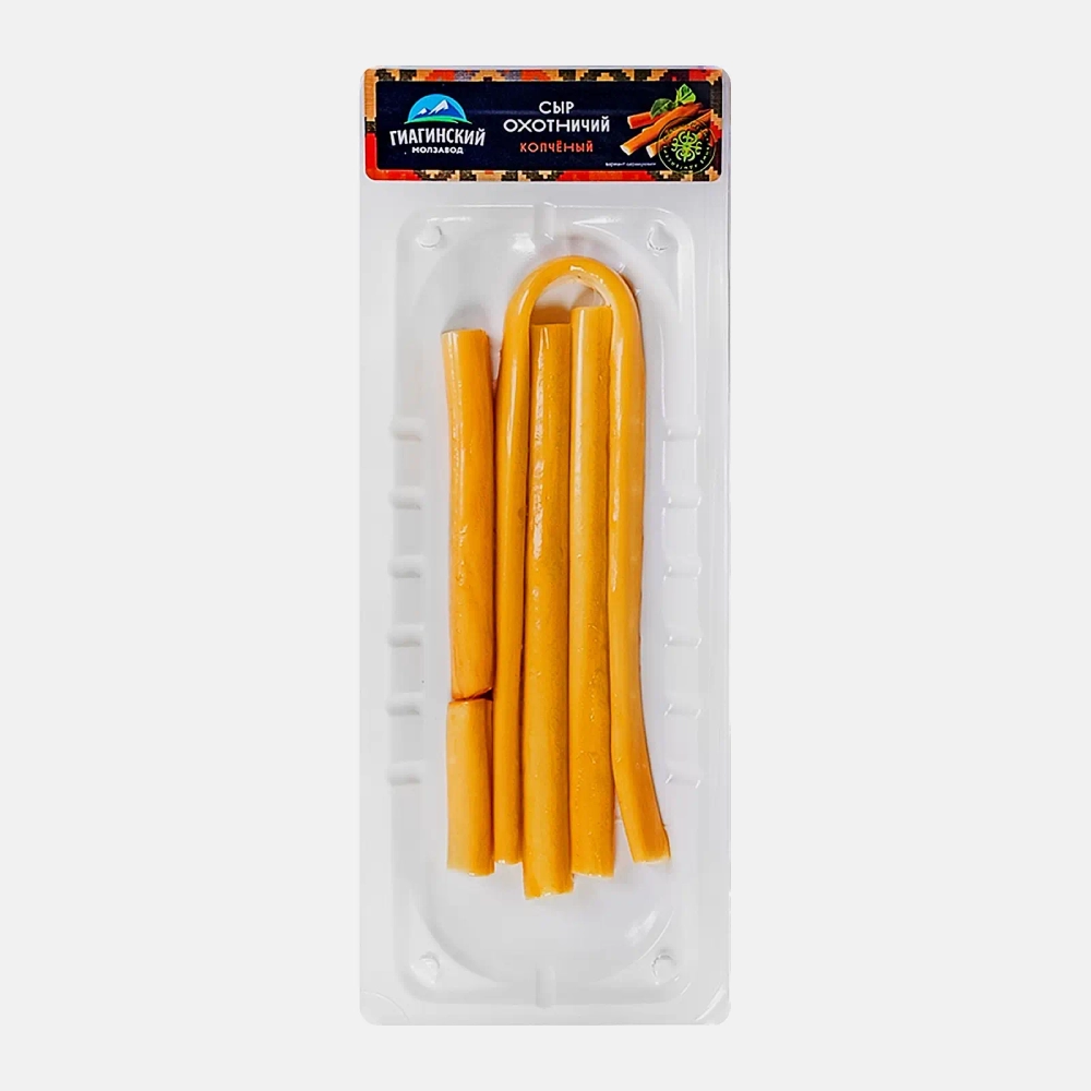 Сыр Гиагинский МЗ Охотничий копченый 40% 80г