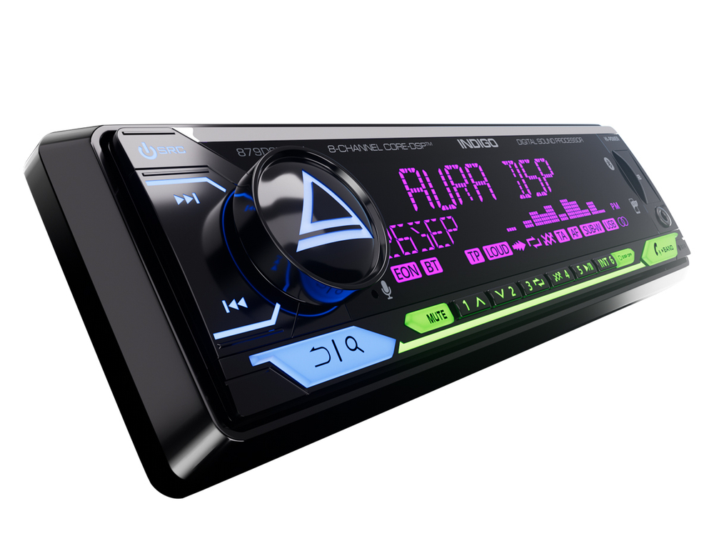 Автомагнитола 1DIN, USB/BT, Aura INDIGO-879DSP MkII HI POWER