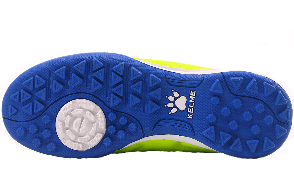 KELME Youth Training Collection TF Turf Slip Resistant, Abrasion Resistant, Breathable Soccer Shoes Unisex Yellow Blue
