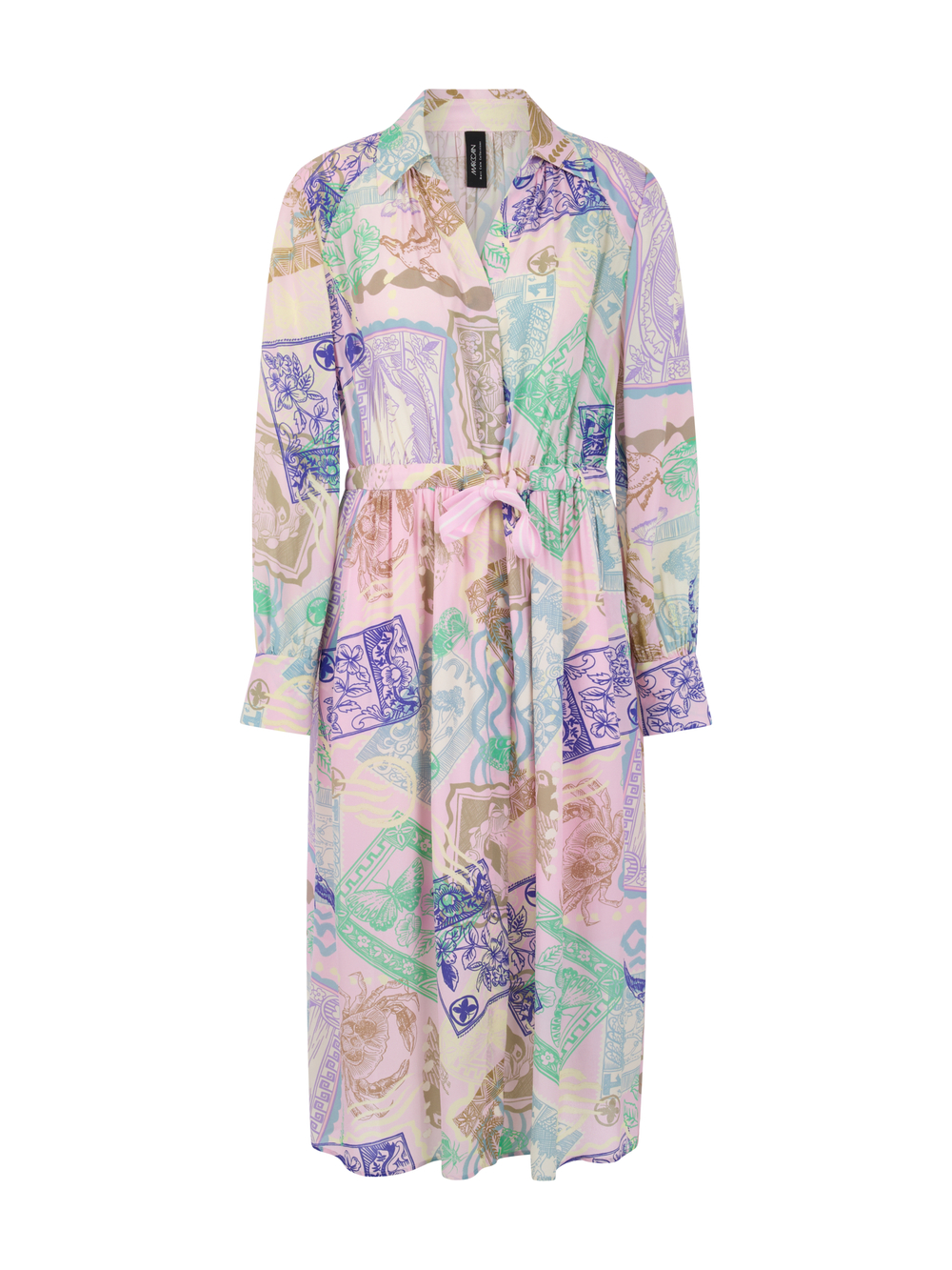 Платье из вискозы и шелка