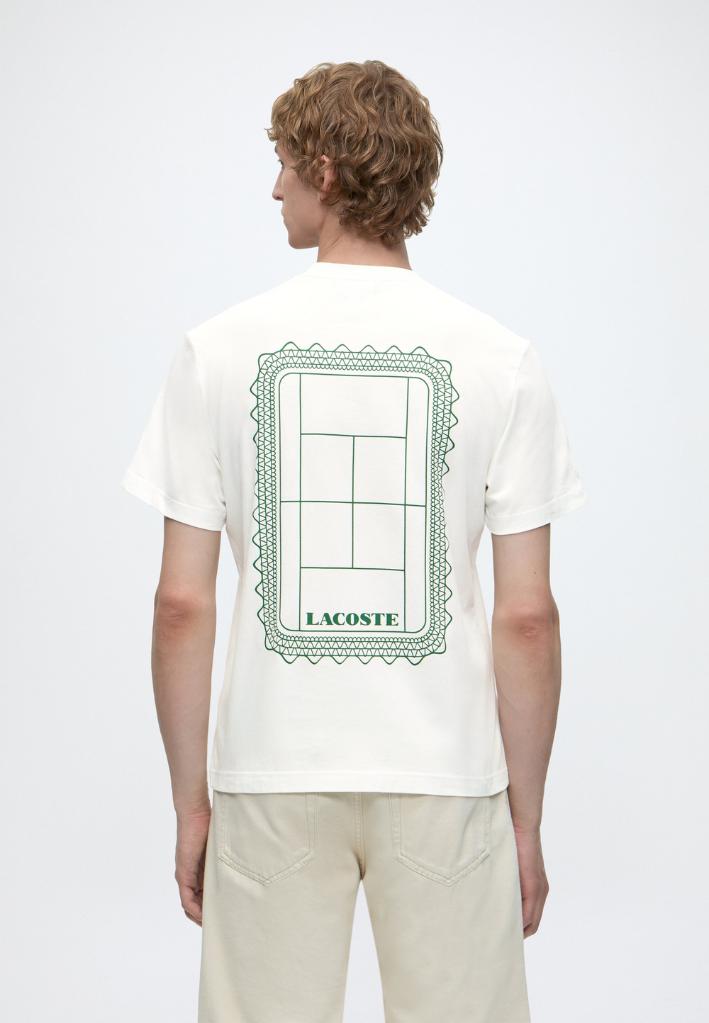 Lacoste Футболка с принтом - Молочный (LA221005O-A11)