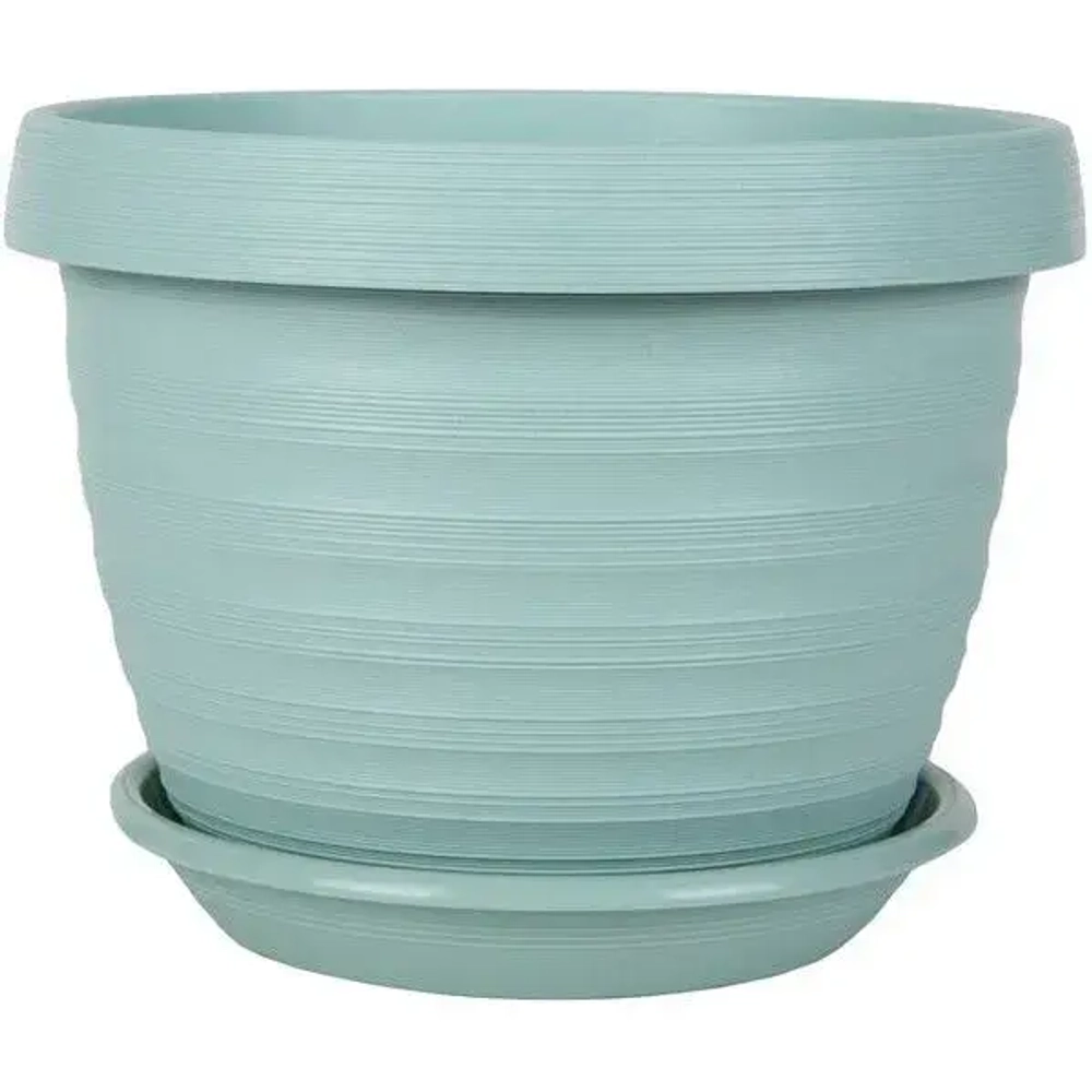 Горшок Толедо, D20, 3,0 л, мята с поддоном цветочный горшок