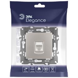 Розетка ЭРА Elegance 14-3107-16 RJ45, титан