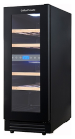 Винный шкаф Cellar Private CP017-2TBH черная дверь со скрытой рукояткой