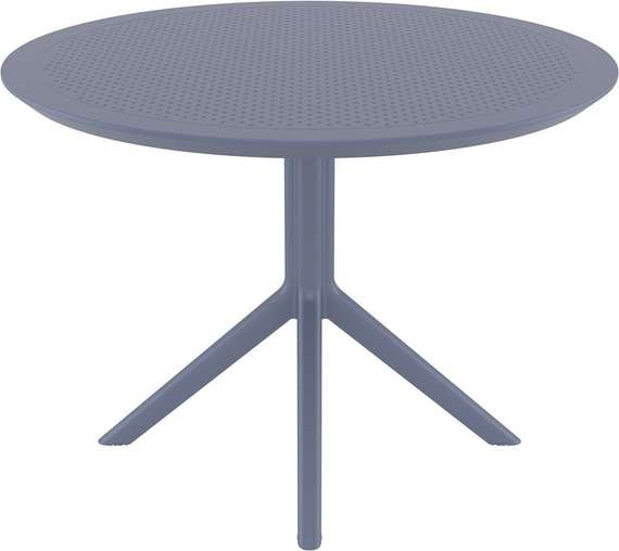 Пластиковый стол Sky Ø105 см, серый