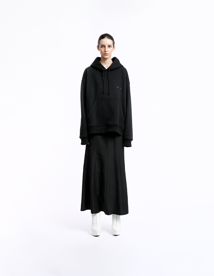 Black Basic Logo Hoodie
