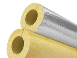 Термостойкая изоляция труб из минеральной ваты и алюминиевой фольги K-ROCK ALU (-180 ~ +250 °C)