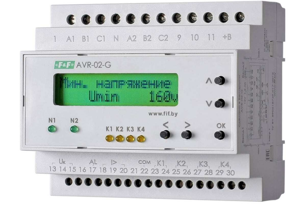Устройство управления резервным питанием AVR-02-G 8А 380В Евроавтоматика F&F EA04.006.005
