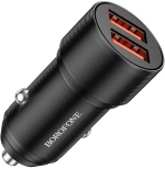 АЗУ с кабелем micro 2USB 2.4А Borofone BZ19 Black