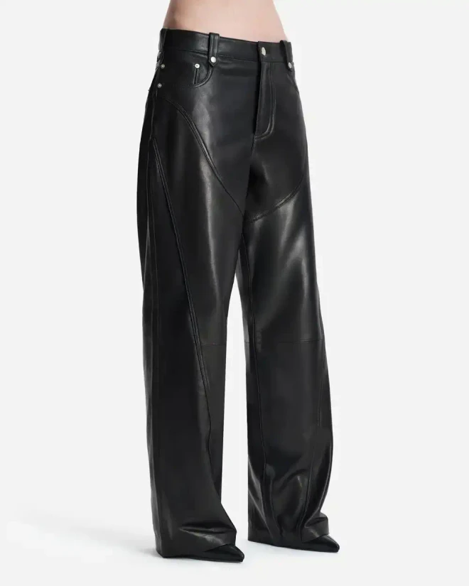 Брюки Biker из кожи Наппа