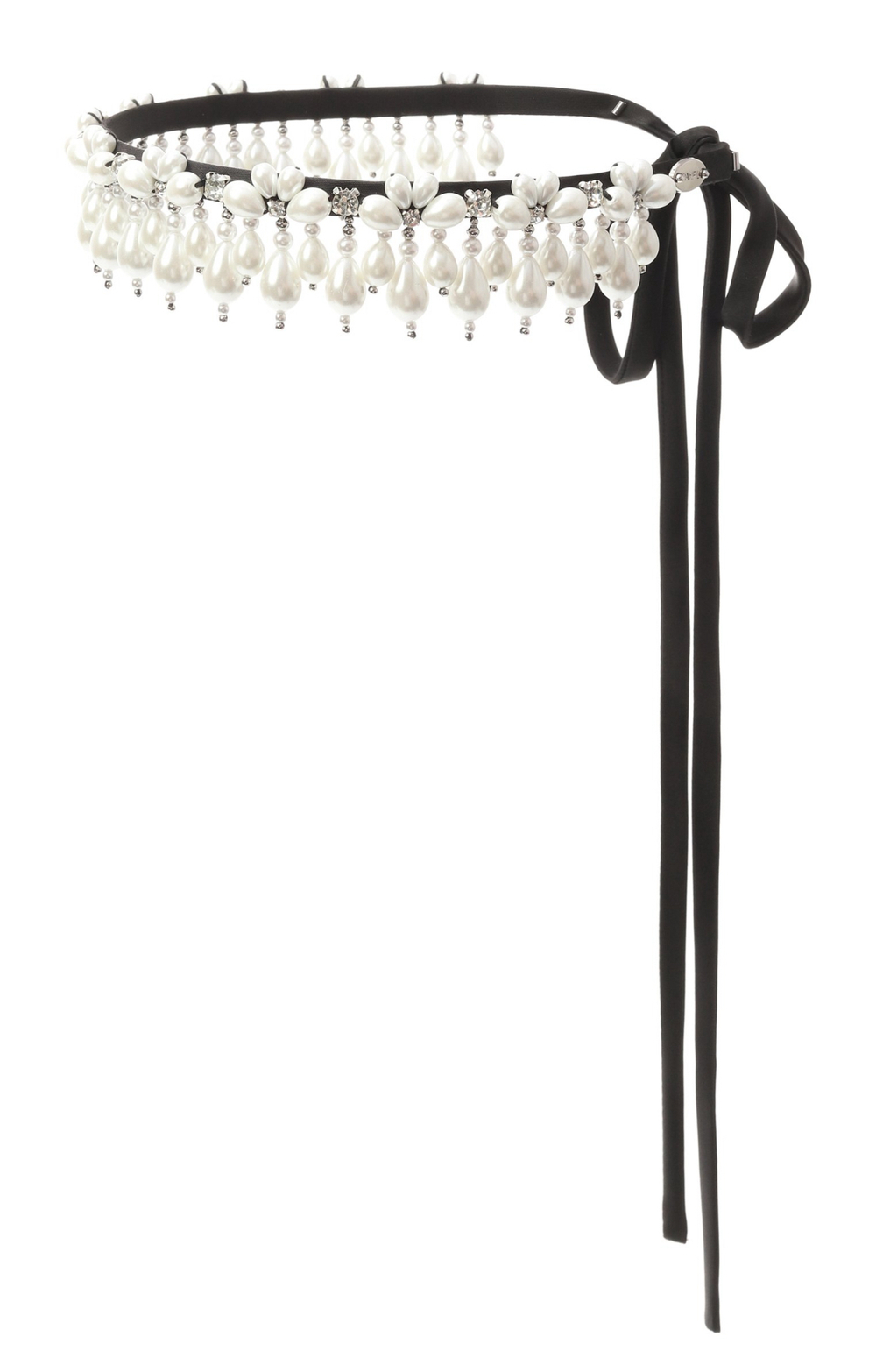 Ободок-чокер с жемчужным декором