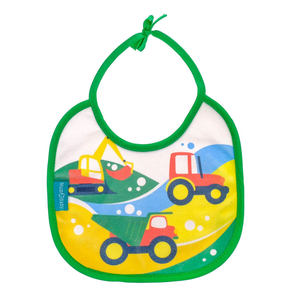 2868305 Нагрудник детский «Транспорт» из махры, непромокаемый, размер 20х20 см