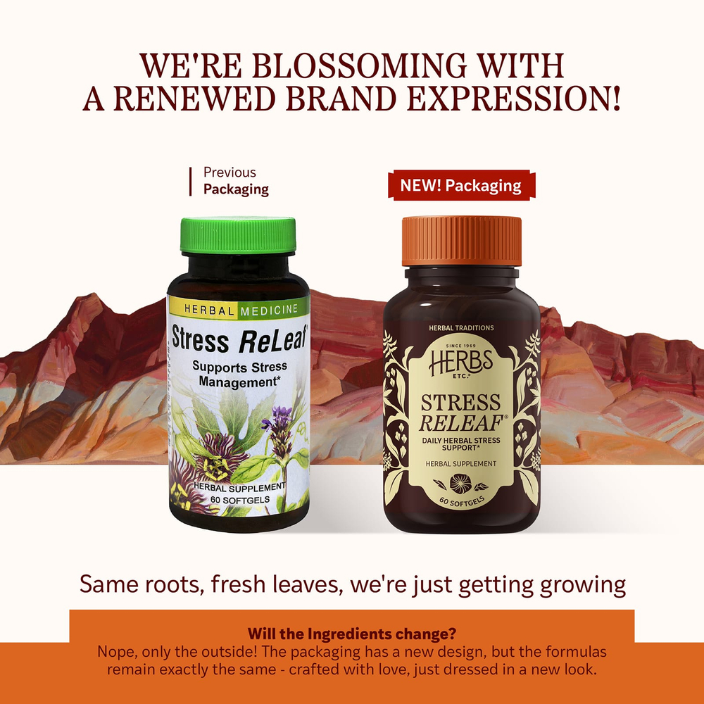 Herbs Etc., Stress ReLeaf®, 60 мягких таблеток