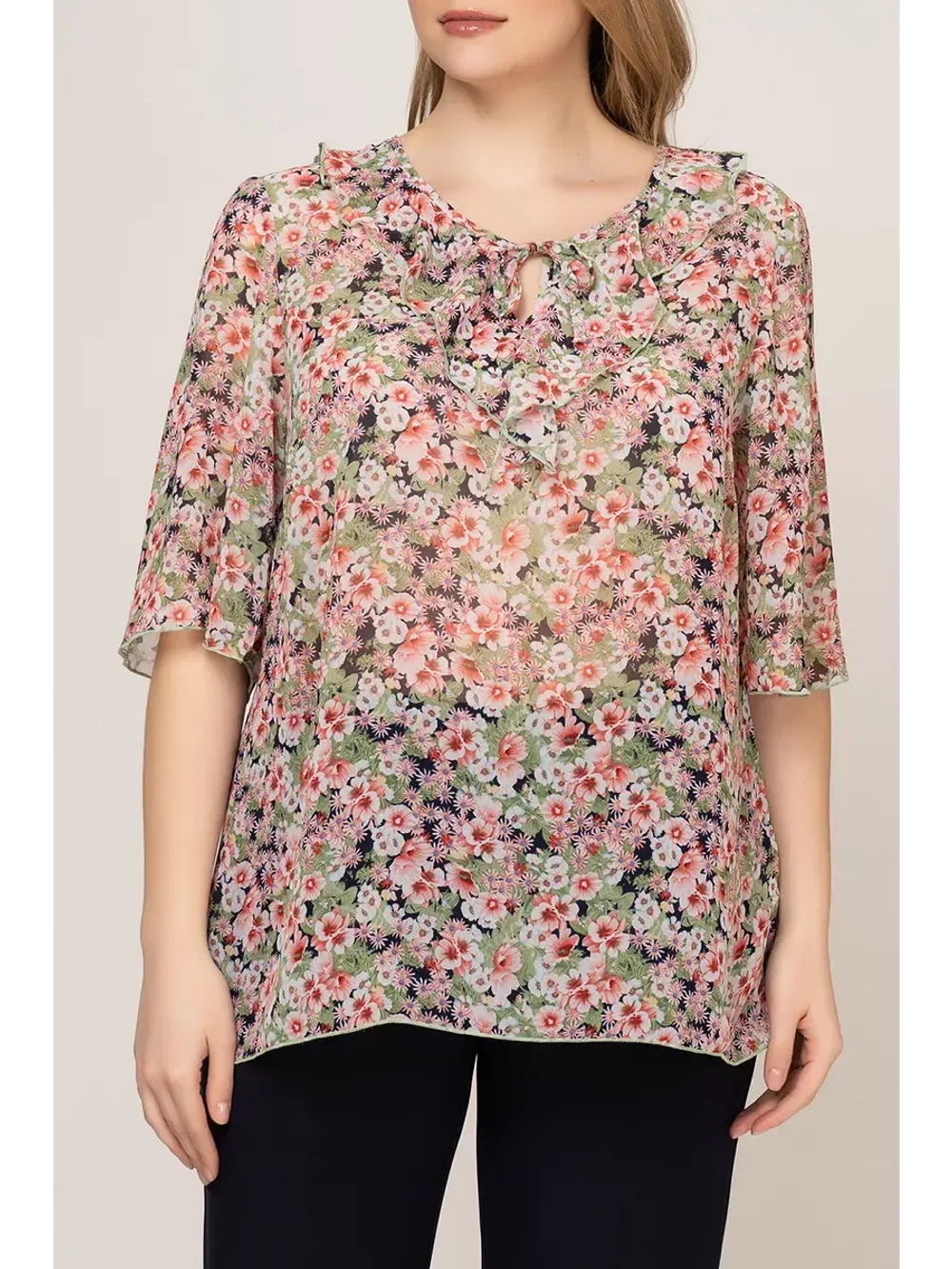 Блузка летняя шифоновая