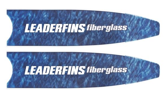 Лопасти Leaderfins Fiber Glass белая отбортовка стеклотекстолитовые синий камуфляж