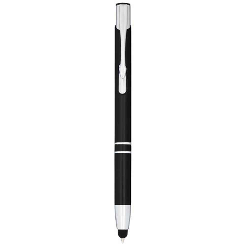 Шариковая кнопочная ручка-стилус Moneta из анодированного алюминия