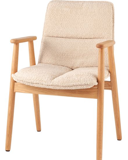 Стул обеденный Kembridge натуральное дерево бежевый букле