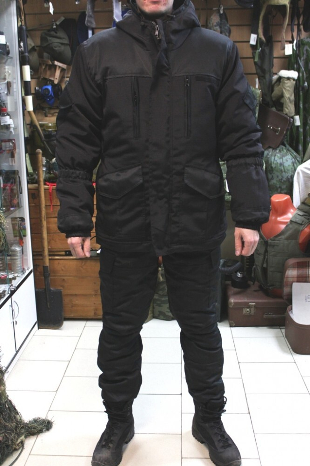 Костюм флисовый Горка черный Rip-Stop (демисезонный)