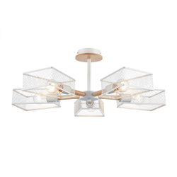 8246/5C COUNTY LN25 000 белый, металл/дерево Люстра потолочная Е27 5*60W 220V IRMA