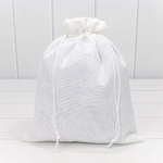Мешочек 26х32см Лен искусственный (Белый)
